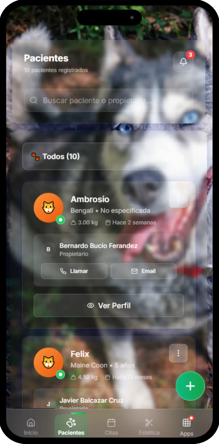 Expediente clínico digital mascotas - Historial médico veterinario completo con vacunas y diagnósticos