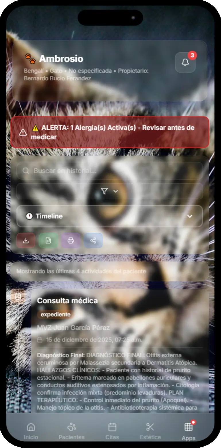 Control inventario veterinario - Gestión medicamentos, vacunas y suministros clínica veterinaria